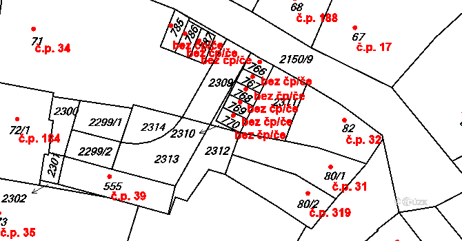 Kašperské Hory 76097587 na parcele st. 770 v KÚ Kašperské Hory, Katastrální mapa