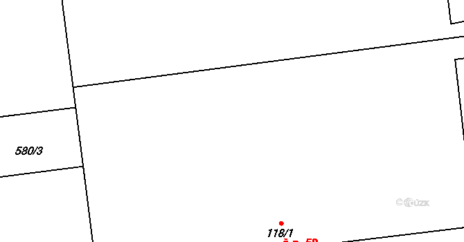 Jenišovice 59 na parcele st. 118/1 v KÚ Jenišovice u Jablonce nad Nisou, Katastrální mapa