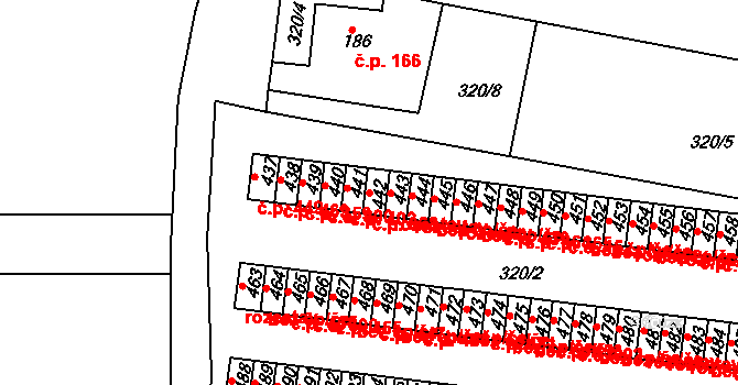 Maršov 368, Krupka na parcele st. 442 v KÚ Maršov u Krupky, Katastrální mapa
