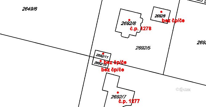 Orlová 38226588 na parcele st. 2692/11 v KÚ Poruba u Orlové, Katastrální mapa