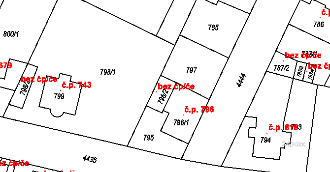Chotěboř 38701588 na parcele st. 796/2 v KÚ Chotěboř, Katastrální mapa