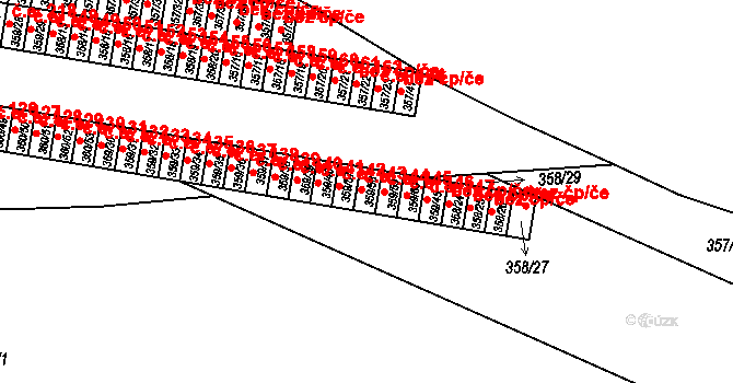 Rousínov 144 na parcele st. 359/58 v KÚ Rousínov u Vyškova, Katastrální mapa
