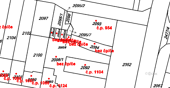 Tachov 41726588 na parcele st. 2094 v KÚ Tachov, Katastrální mapa