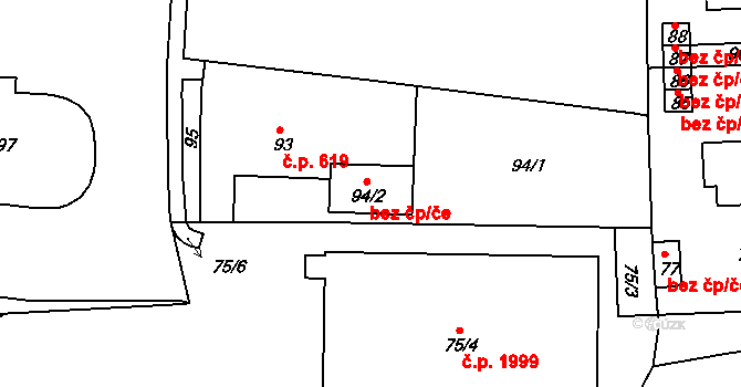 Tachov 42449588 na parcele st. 94/2 v KÚ Tachov, Katastrální mapa
