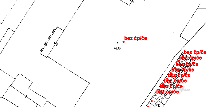 Poděbrady 42594588 na parcele st. 402 v KÚ Poděbrady, Katastrální mapa