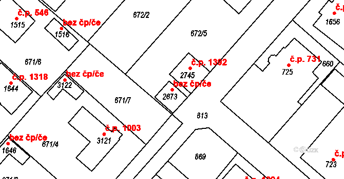 Neratovice 43039588 na parcele st. 2673 v KÚ Neratovice, Katastrální mapa