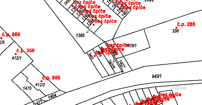 Hostinné 46158588 na parcele st. 342/3 v KÚ Hostinné, Katastrální mapa
