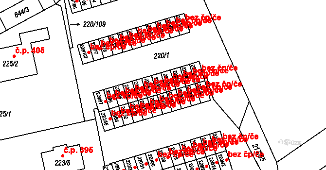 Liberec 47078588 na parcele st. 220/91 v KÚ Františkov u Liberce, Katastrální mapa