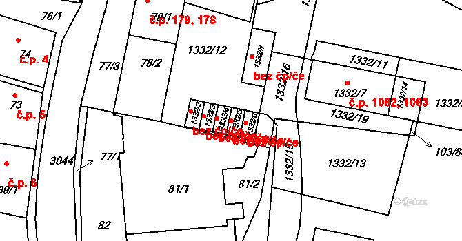 Sedlčany 48496588 na parcele st. 1332/5 v KÚ Sedlčany, Katastrální mapa
