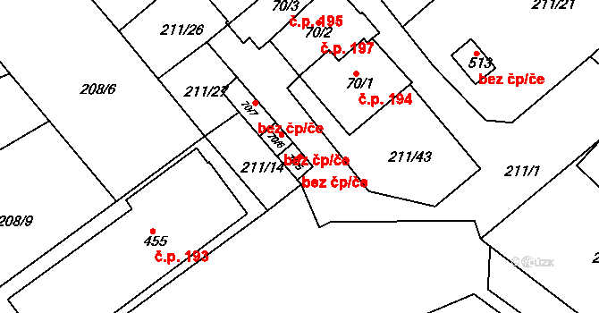 Břasy 90529588 na parcele st. 70/5 v KÚ Břasy, Katastrální mapa