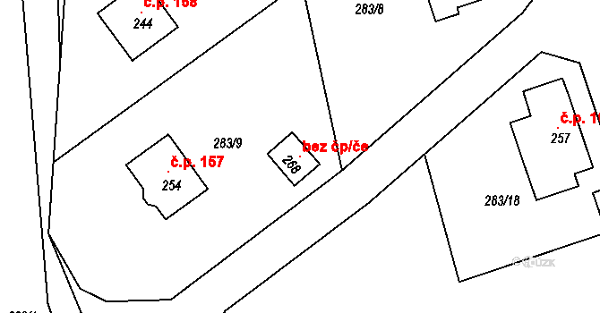 Jeníkov 96599588 na parcele st. 268 v KÚ Jeníkov u Hlinska, Katastrální mapa
