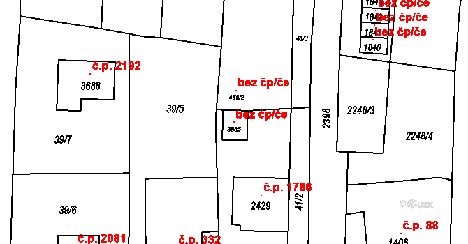 Hořice 96877588 na parcele st. 3885 v KÚ Hořice v Podkrkonoší, Katastrální mapa