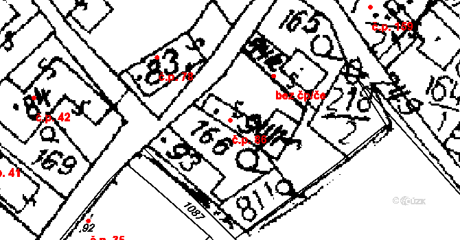 Seletice 86 na parcele st. 94/1 v KÚ Seletice, Katastrální mapa
