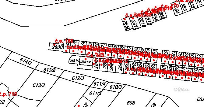 Veverská Bítýška 239 na parcele st. 571 v KÚ Veverská Bítýška, Katastrální mapa