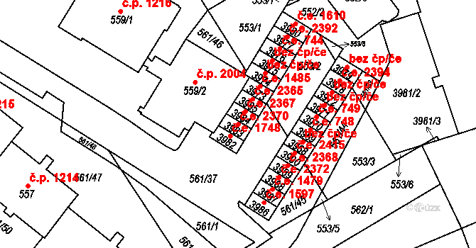 Řečkovice 2370, Brno na parcele st. 3983 v KÚ Řečkovice, Katastrální mapa