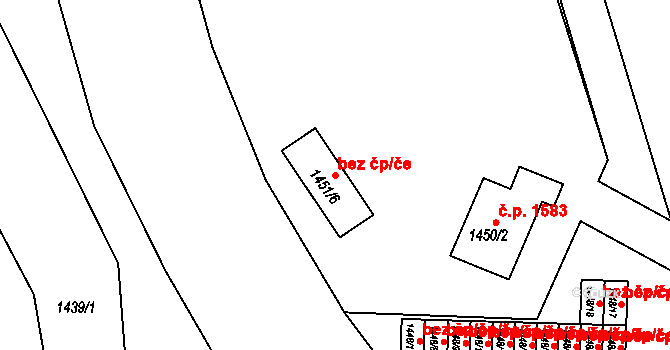 Rychnov nad Kněžnou 44292589 na parcele st. 1451/6 v KÚ Rychnov nad Kněžnou, Katastrální mapa