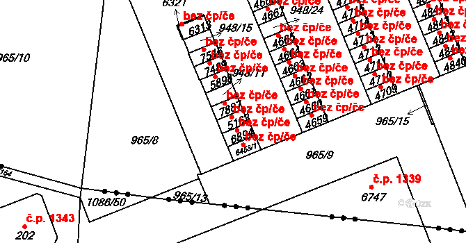 Třebíč 50494589 na parcele st. 5163 v KÚ Třebíč, Katastrální mapa