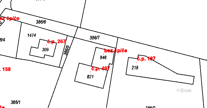 Frýdlant nad Ostravicí 102110590 na parcele st. 846 v KÚ Nová Ves u Frýdlantu nad Ostravicí, Katastrální mapa