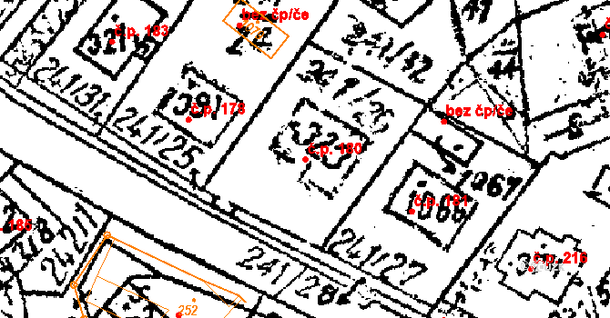 Prosiměřice 180 na parcele st. 323 v KÚ Prosiměřice, Katastrální mapa