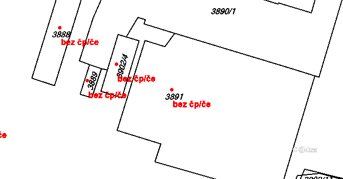 Sokolov 42952590 na parcele st. 3891 v KÚ Sokolov, Katastrální mapa