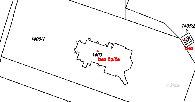 Bohumín 43947590 na parcele st. 1403 v KÚ Skřečoň, Katastrální mapa