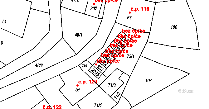 Horní Stropnice 46927590 na parcele st. 321 v KÚ Horní Stropnice, Katastrální mapa