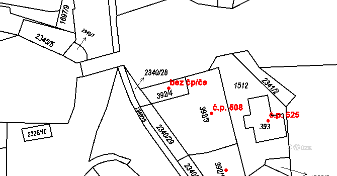 Lomnice nad Popelkou 47714590 na parcele st. 392/4 v KÚ Lomnice nad Popelkou, Katastrální mapa