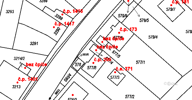 Roudné 49467590 na parcele st. 577/4 v KÚ Roudné, Katastrální mapa