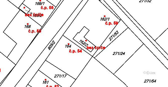 Krásná Ves 50328590 na parcele st. 162/2 v KÚ Krásná Ves, Katastrální mapa