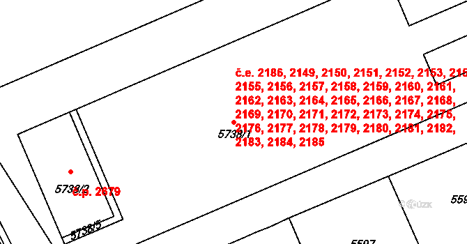 Kročehlavy 2149,2150,2151,2152,, Kladno na parcele st. 5738/1 v KÚ Kročehlavy, Katastrální mapa