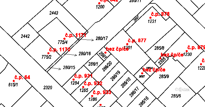 Čáslav 38265591 na parcele st. 2691 v KÚ Čáslav, Katastrální mapa