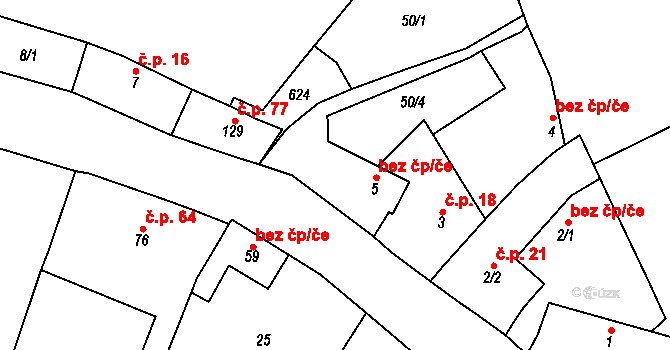 Křepice 38763591 na parcele st. 5 v KÚ Křepice, Katastrální mapa