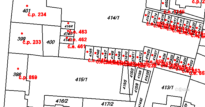Český Těšín 243 na parcele st. 414/7 v KÚ Český Těšín, Katastrální mapa