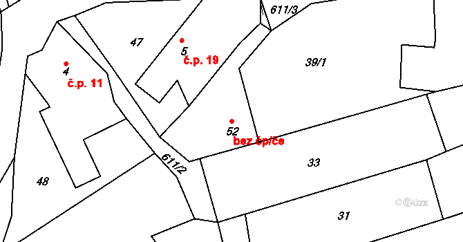 Borotín 43304591 na parcele st. 52 v KÚ Libenice u Tábora, Katastrální mapa