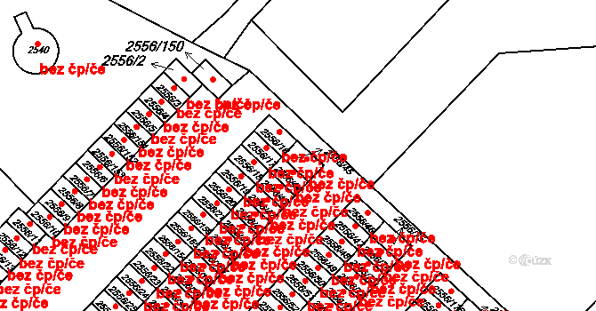 Kutná Hora 43605591 na parcele st. 2556/45 v KÚ Kutná Hora, Katastrální mapa