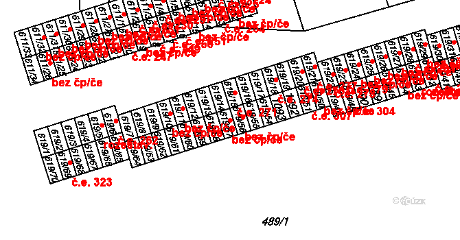 Litvínov 43692591 na parcele st. 619/57 v KÚ Hamr u Litvínova, Katastrální mapa