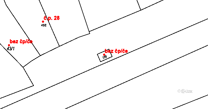 Vrbice 46591591 na parcele st. 156 v KÚ Vrbice u Poděbrad, Katastrální mapa