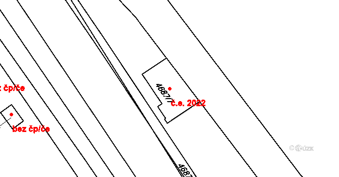 Chomutov 2022 na parcele st. 4687/7 v KÚ Chomutov I, Katastrální mapa