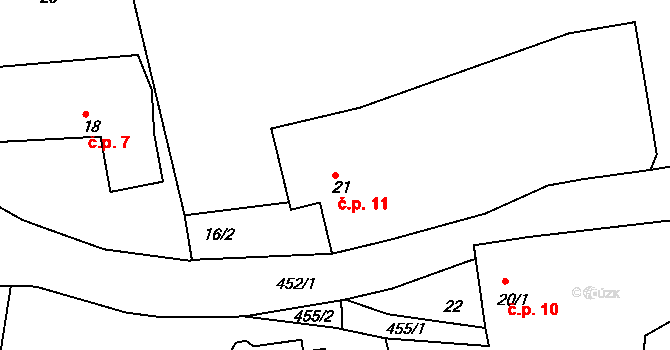Litohrady 11, Rychnov nad Kněžnou na parcele st. 21 v KÚ Litohrady, Katastrální mapa
