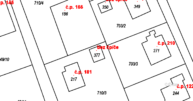 Tučapy 105555592 na parcele st. 377 v KÚ Tučapy u Soběslavi, Katastrální mapa