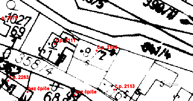 Podlusky 2194, Roudnice nad Labem na parcele st. 8/2 v KÚ Podlusky, Katastrální mapa