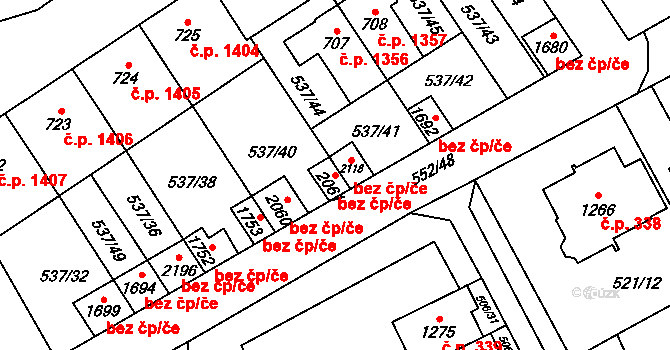Nový Jičín 41617592 na parcele st. 2061 v KÚ Nový Jičín-Horní Předměstí, Katastrální mapa