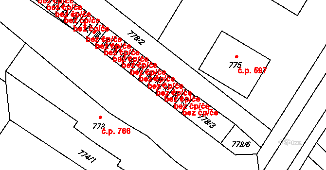Velká Bystřice 47386592 na parcele st. 781 v KÚ Velká Bystřice, Katastrální mapa