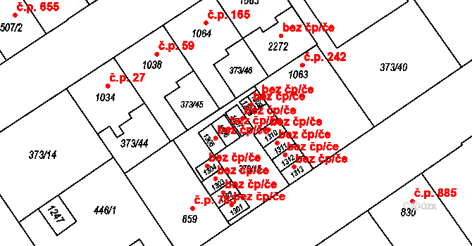 Ostrava 47502592 na parcele st. 1307 v KÚ Přívoz, Katastrální mapa