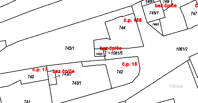 Javorník 106269593 na parcele st. 745/2 v KÚ Javorník-ves, Katastrální mapa
