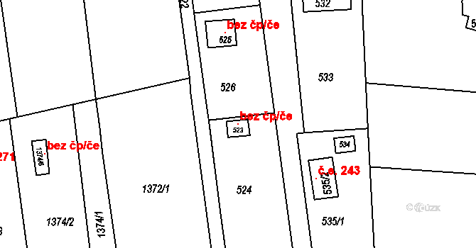 Seloutky 147337593 na parcele st. 523 v KÚ Seloutky, Katastrální mapa