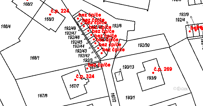 Křemže 43402593 na parcele st. 192/3 v KÚ Křemže, Katastrální mapa
