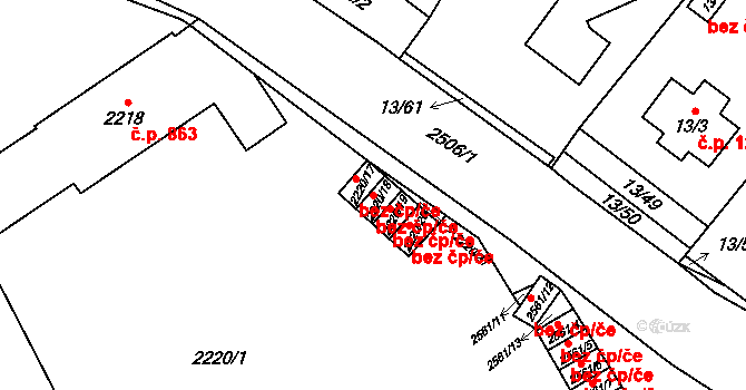 Plzeň 46509593 na parcele st. 2220/18 v KÚ Doubravka, Katastrální mapa