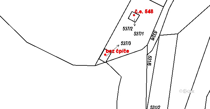 Lhota Rapotina 49391593 na parcele st. 537/3 v KÚ Lhota Rapotina, Katastrální mapa