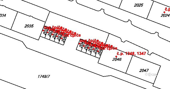 Tachov 50026593 na parcele st. 2042 v KÚ Tachov, Katastrální mapa